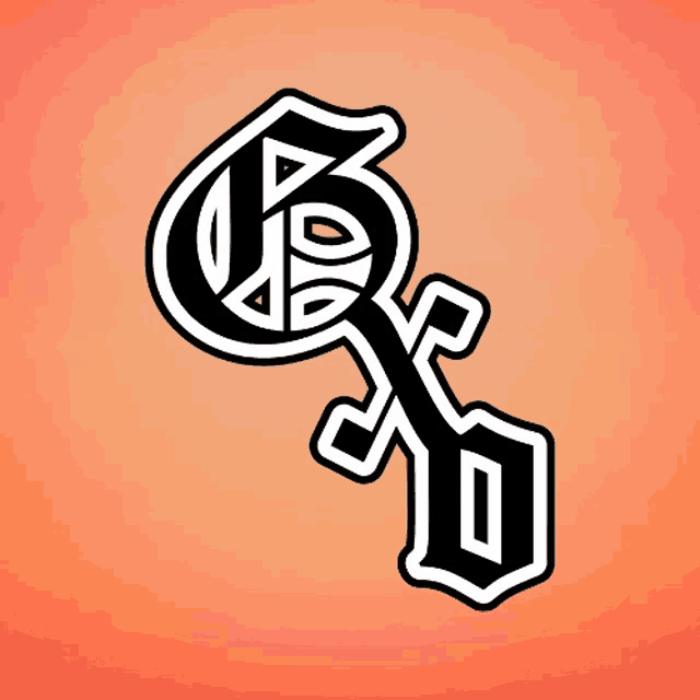 a black and white logo with the letter g in the middle