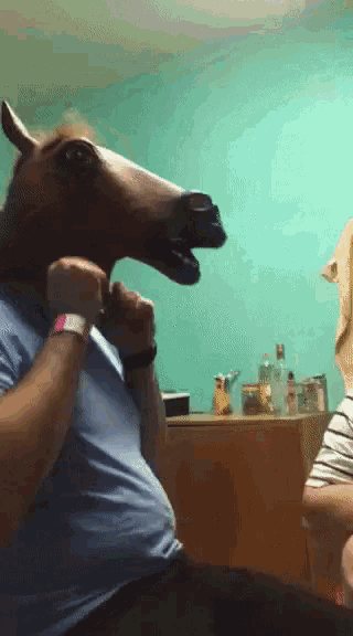 Horse Mask GIF - Horse Mask Slap GIFs