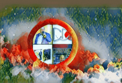 a painting of a man in a circle with the words " steps to make your first million "