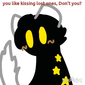 a drawing of a monster with the words you like kissing lost ones don t you