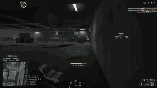 a video game screen shows the flag status of the player
