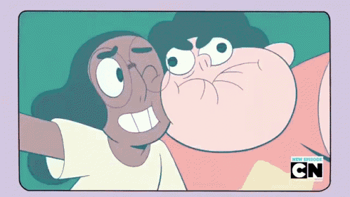 a cartoon of steven universe characters with cn written on the bottom