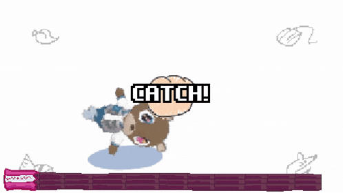 a drawing of a cat being stretched by a giant thumb