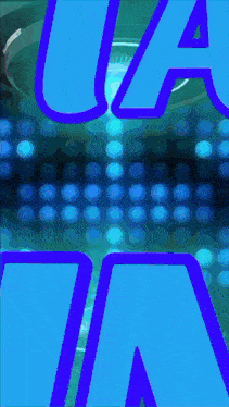 a blue sign that says ua in front of a blue background