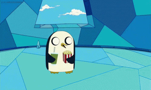 Adventure Time Gunter GIF - Adventure Time Gunter Popcorn GIFs