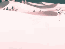 a cartoon character is flying through the air with his arms outstretched