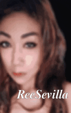 a blurred image of a woman with the name ree sevilla
