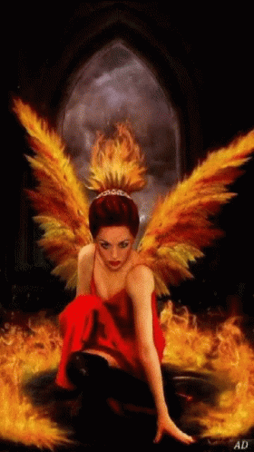 Fire Angel Touch The Ground GIF - Fire Angel Touch The Ground Ring Of Fire GIFs
