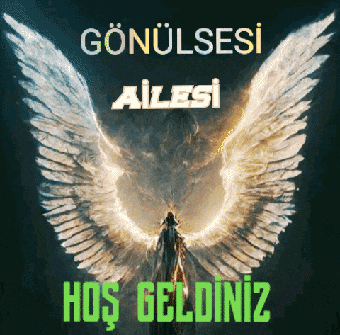 a picture of an angel with the words " gonulsesi ailesi hos geldiniz " below it