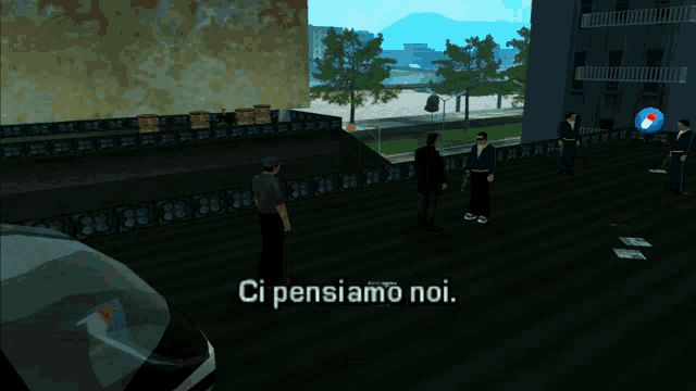 a screenshot of a video game with the words ci pensiamo noi