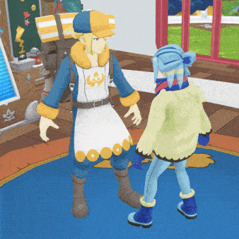 a man and a woman are standing next to each other in a video game