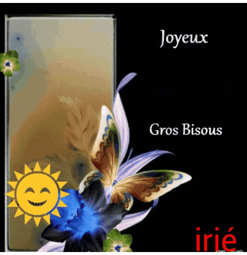 a greeting card that says joyeux gros bisous in french