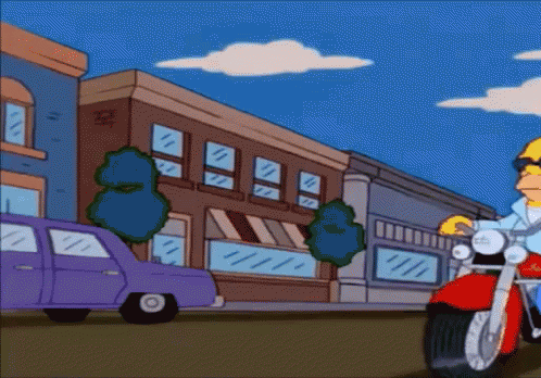Homer En Moto GIF - Banda Panda Moto GIFs