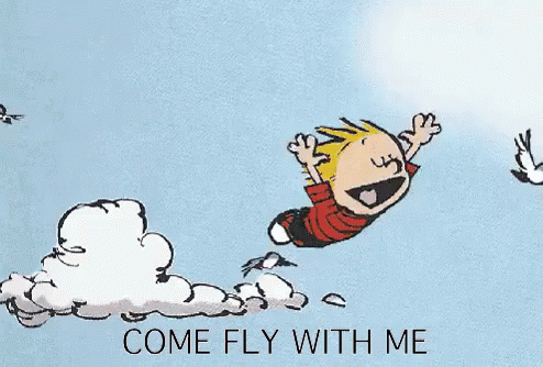 Come Fly With Me GIF - Come Fly With Me Calvin Calvin And Hobbest GIFs