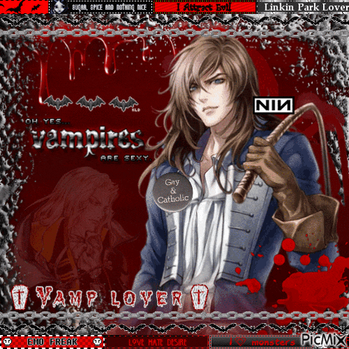 a picture of a vampire holding a whip with the words vampires are sexy above him