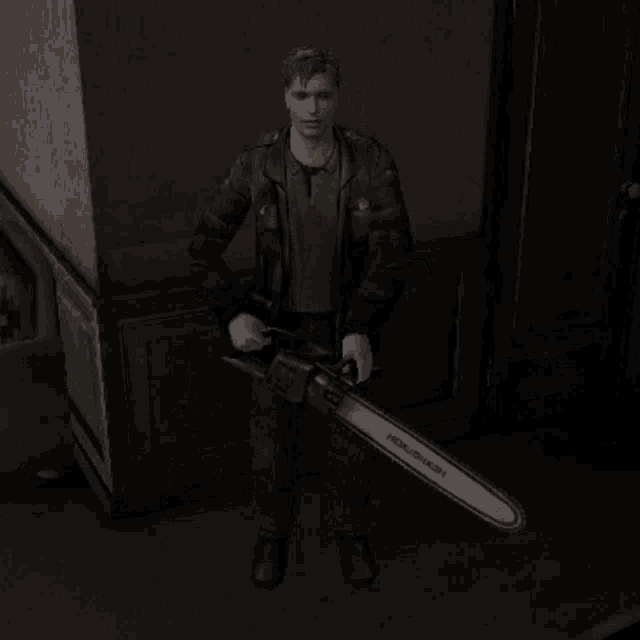 James Sunderland Chainsaw GIF - James Sunderland Chainsaw Silent Hill2 GIFs