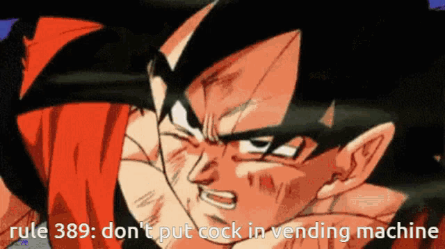 a picture of a cartoon character with the caption rule 389