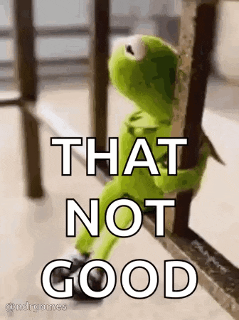 kermit the frog is sitting on a railing holding onto a railing .