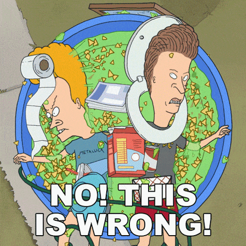 No This Is Wrong Beavis GIF - No This Is Wrong Beavis Butt-head GIFs