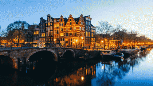 Evening In Amsterdam GIF - Evening Bridge Amsterdam GIFs