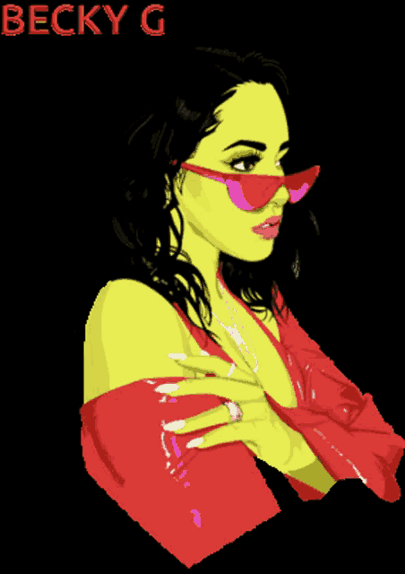 a pixel art of a woman with the name becky g on the bottom