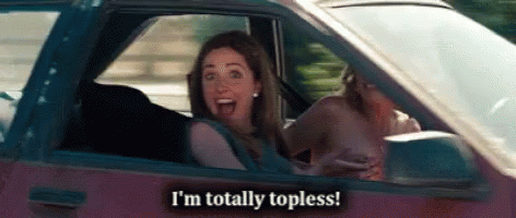 Totally Topless Driving GIF - Totally Topless Driving Bridesmaids GIFs