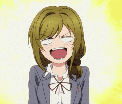 a girl with a bow tie is making a funny face with her mouth open