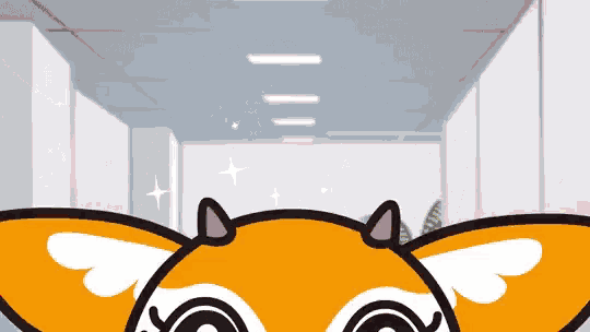 a cartoon of a deer with horns and wings looking at the camera