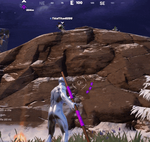 a screenshot of a video game shows a person named tidal titan