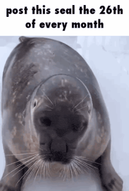 a picture of a seal with the words post this seal the 26th of every month