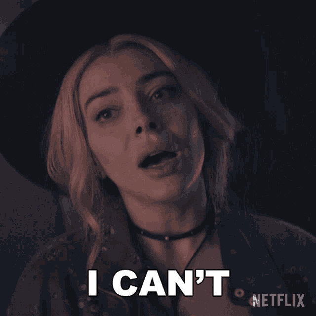 a woman in a hat says i can 't
