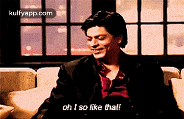 a man is sitting on a couch and says oh i so like that .