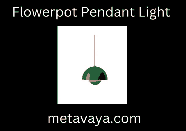 a picture of a flowerpot pendant light with the website metavaya.com underneath it