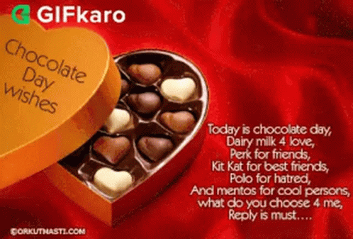 Chocolate Day Wishes Gifkaro GIF - Chocolate Day Wishes Gifkaro Wishes GIFs