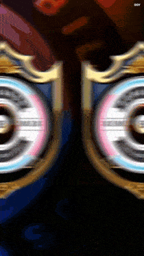 a blurred image of two circles with the letters c and o on them