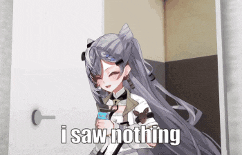 a picture of a girl with the words " i saw nothing " on it