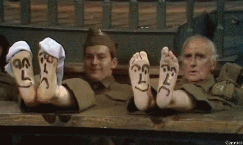 Wiggle Toes Boots Dad'S Army GIF - Wiggle Toes Boots GIFs