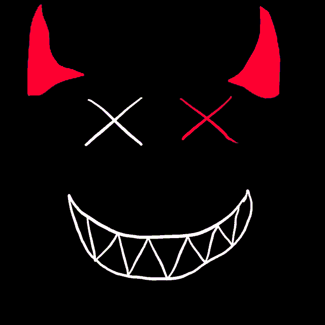 a drawing of a clown 's face with red yellow and blue circles on it