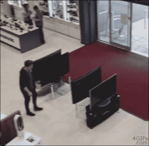 Crashed The Tv Accident GIF - Crashed The Tv Accident GIFs