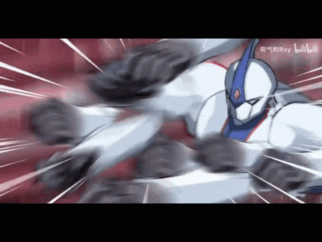 a cartoon character is flying through the air with his arms outstretched in a cartoon .