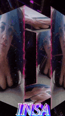 a collage of images of a woman with the word insa on the bottom