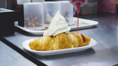 The Central Sweets Croissant GIF - The Central Sweets Croissant Soft Ice Cream Croissant GIFs