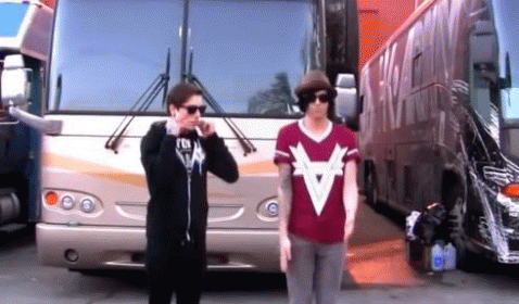 Sleeping With Sirens Interview With Bryan Stars: Pre-show Warm Up And Pedo Face Mixed Together. GIF - Sleeping With Sirens Justin Hills Kellin Quinn GIFs