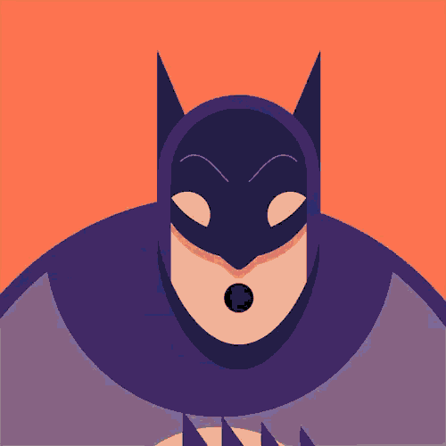 a cartoon drawing of a man in a batman costume