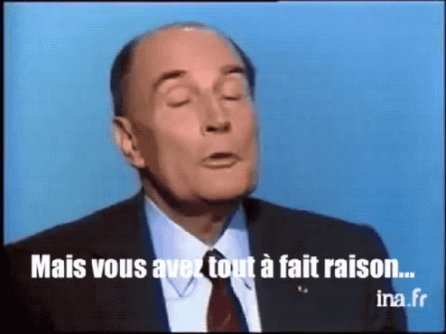Vous Avez Tout A Fait Raison Mitterrand GIF - Vous Avez Tout A Fait Raison Mitterrand Thug Life GIFs