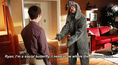 I'M A Social Butterfly. GIF - Social Butterfly I Need To Be Where People Dance People GIFs