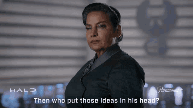 Then Who Put Those Ideas In His Head Admiral Margaret Parangosky GIF - Then Who Put Those Ideas In His Head Admiral Margaret Parangosky Halo GIFs