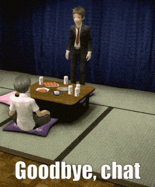 Adachi Goodbye Chat GIF