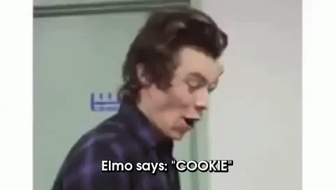 Elmo Says: "Cookie" GIF - Harry Styles One Direction Elmo GIFs