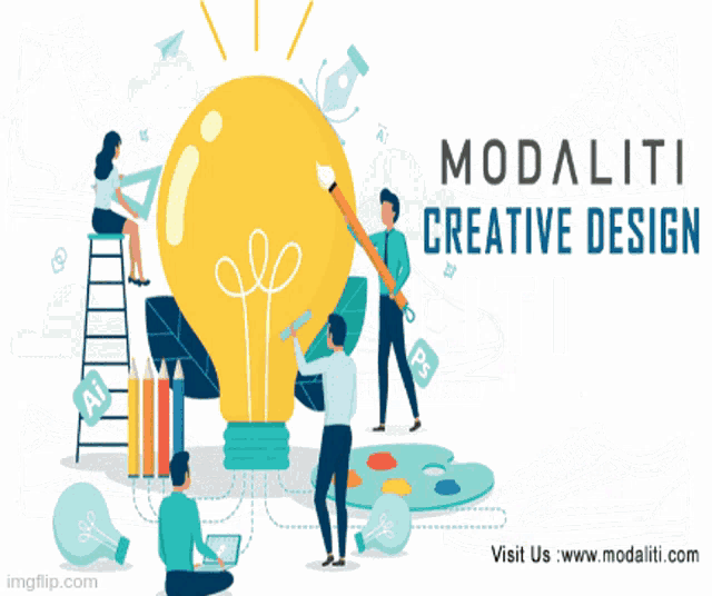 a light bulb has the word modaliti written on it